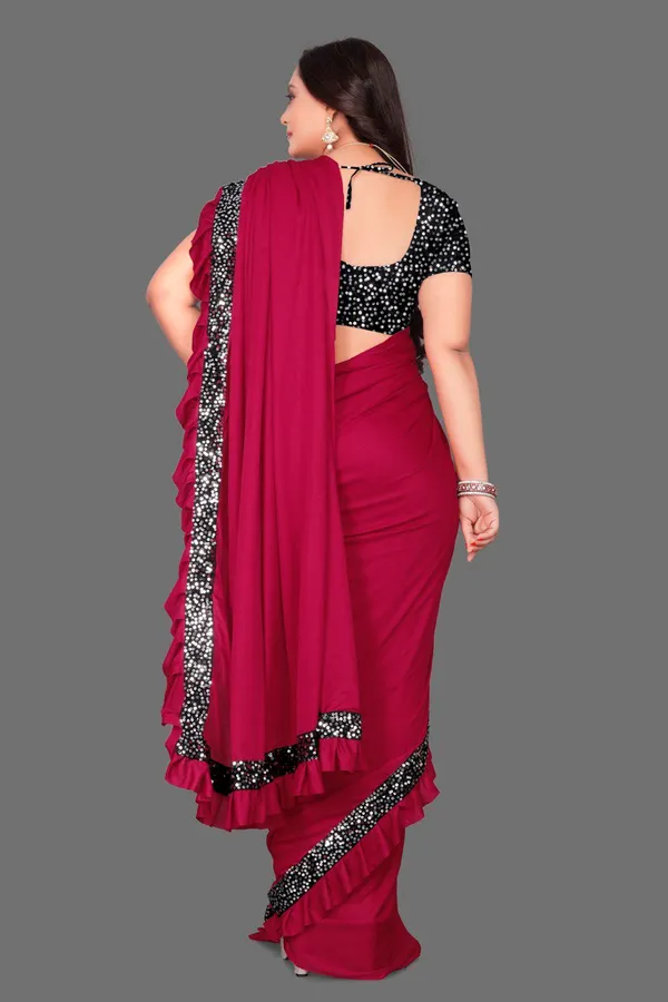 Angelic_Georgette_Saree_Amber
