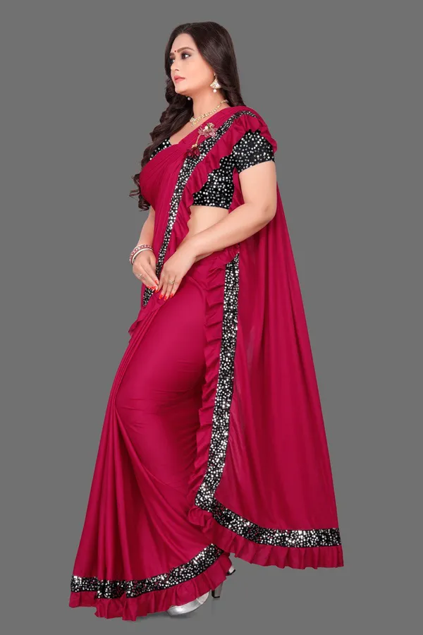 Angelic_Georgette_Saree_Amber