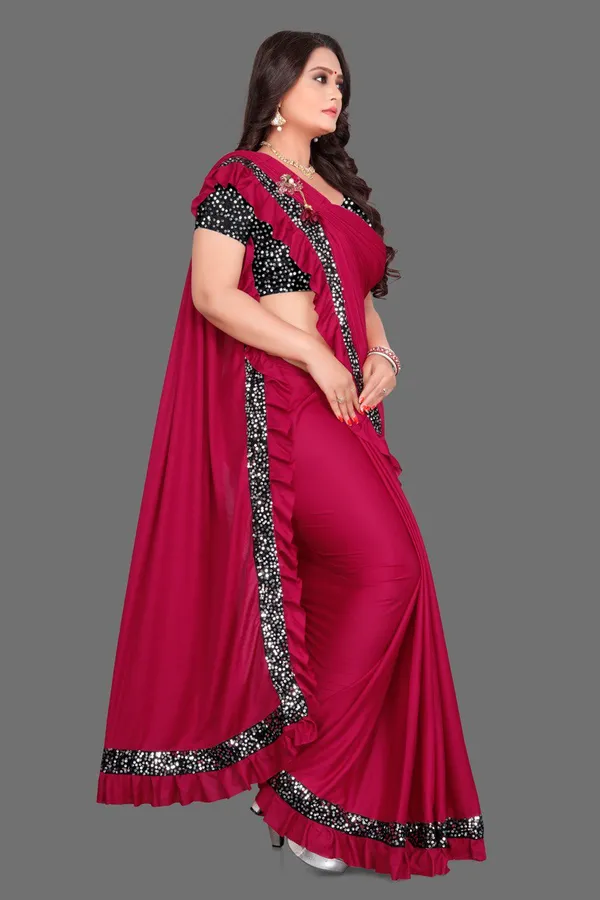 Angelic_Georgette_Saree_Amber