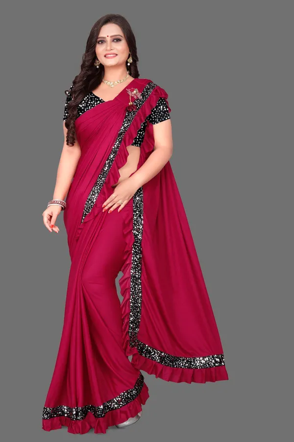 Angelic_Georgette_Saree_Amber