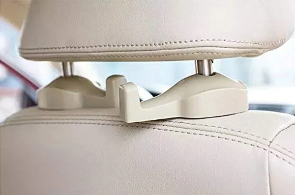 2_Piece_Universal_Car_Back_Seat_Headrest_Hanger,_Holder_Hook_for_Bag_and_Purse_-_(White_colour)__(Pack_Of_2)