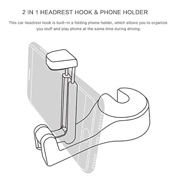 2_In_1_Universal_Multifunctional_Car_Vehicle_Seat_Headrest_Mobile_Phone_Holder_(Black_Colour)_For_Cars_Hang_Grocery_Bags_Accessories_Bag_Trash