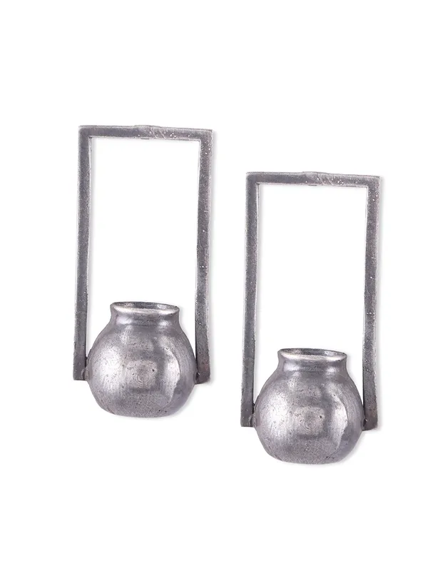 Silver-Toned_Quirky_Drop_Earrings