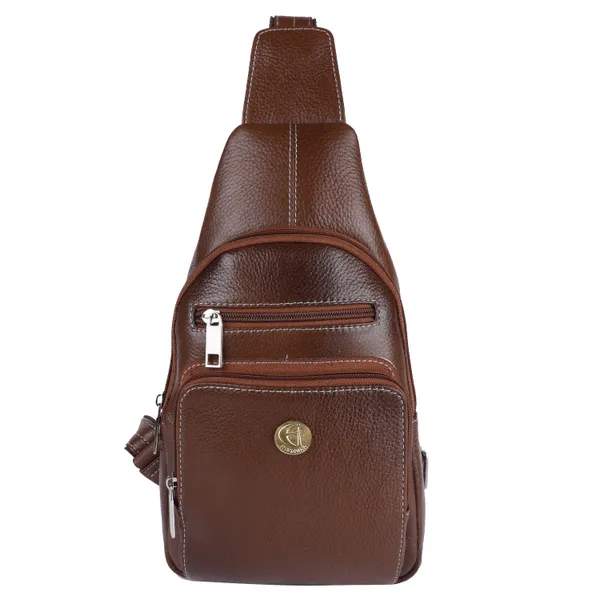 HiLEDER 100% pure genuine leather 12 inches sling cross body