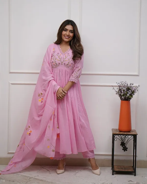Jaipur_Kurta_premium_pink_anarkali_suit_set