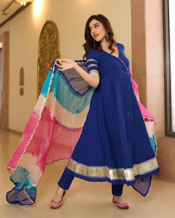True_Navy_Blue_Gota_patti_Anarkali_Set