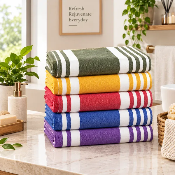 100%_Pure_Cotton_Bath_Towel_|_Pack_of_5_|_Quick_Washable_Light_Weight_&_Quick_Absorption_|_300_GSM