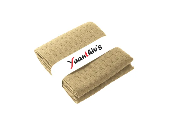 Yaanthiv's_Exoluxury_Waffle_Textured_Bath_Towels,_Pack_of_1,_Beige