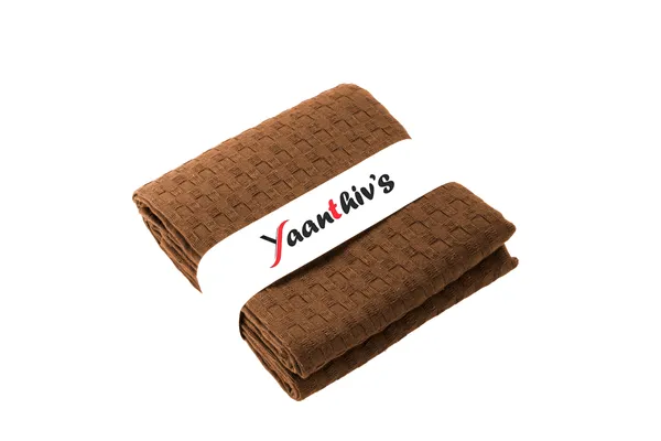 Yaanthiv's_Exoluxury_Waffle_Textured_Bath_Towels,_Pack_of_1,_Wodden_Brown