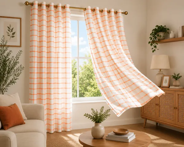 Orange_Checked_Cotton_Curtains_Pack_of_2