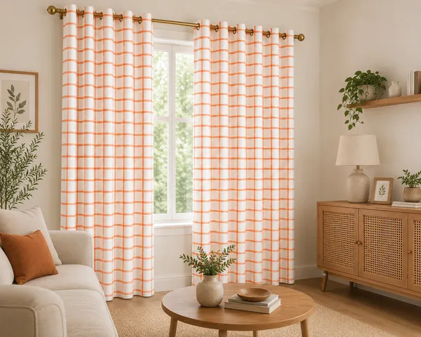 Orange_Checked_Cotton_Curtains_Pack_of_2