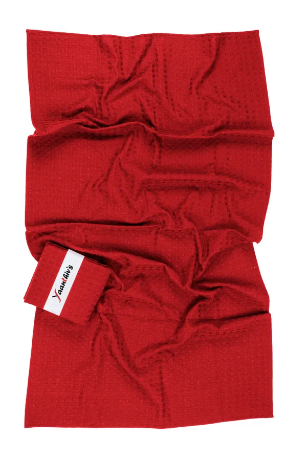 Yaanthiv's_Exoluxury_Waffle_Textured_Bath_Towels,_Pack_of_1,_Red