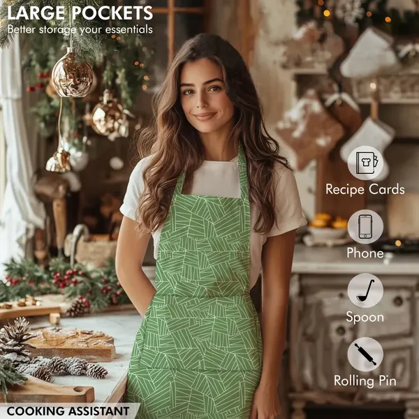 Yaanthiv's_Cotton_Printed_Aprons_Pack_of_2,_Green