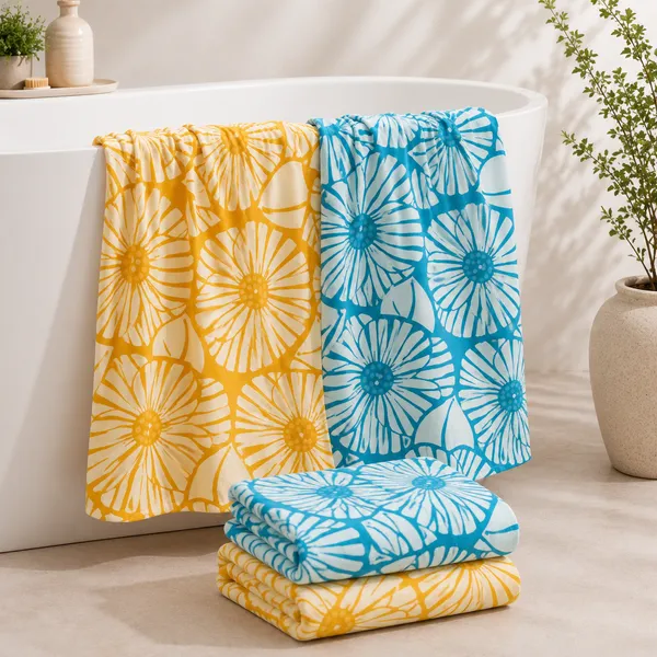 Yaanthiv's_Premium_Printed_Cotton_Bath_Towels_-_EcoLuxury_Range_of_Towels,_300_GSM,_78_CM_X_154_CM,_Washable_and_Quick_Dry_Towels,_Light_Weight,_Fast_Absorbing,_Rich_Elegant_Design_(Pack_of_2,_Yellow_Blue)