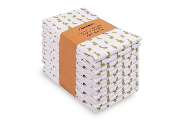 Yaanthiv's_Printed_Kitchen_Napkins_-_Pack_of_12_Cotton,_Soft_&_Absorbent_Reusable_Cloth_Napkins_for_Dining,_Parties_&_Everyday_Use_Machine_Washable_&_Eco-Friendly,_(Size-_18_X_28_Inch,_Rabbit_Printed)