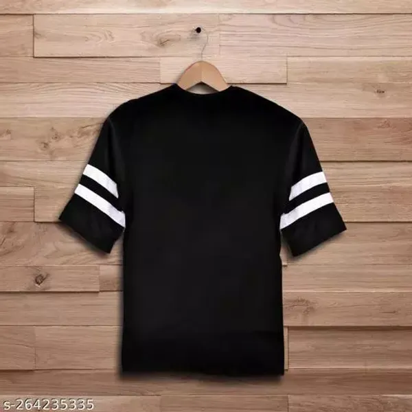 Black_Round_Neck_Cotton_Blend_Stylish_Fashionable_Tshirt_For_Men