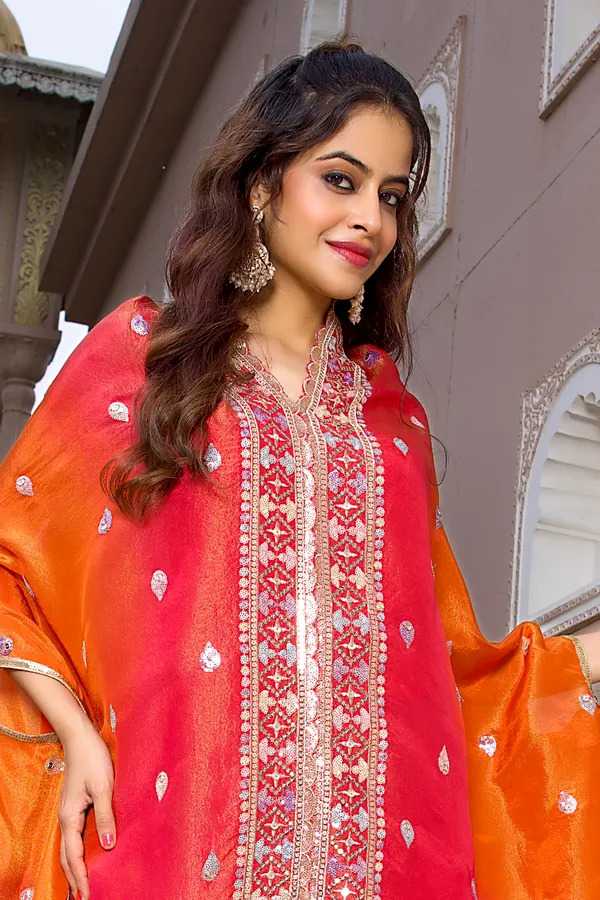 Tangerose_Shaded_Kaftan_Set