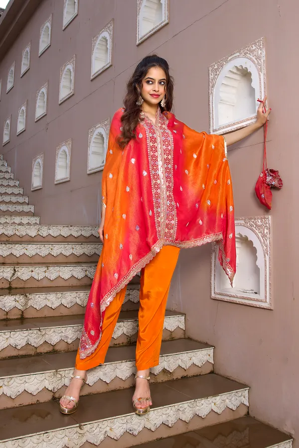 Tangerose_Shaded_Kaftan_Set