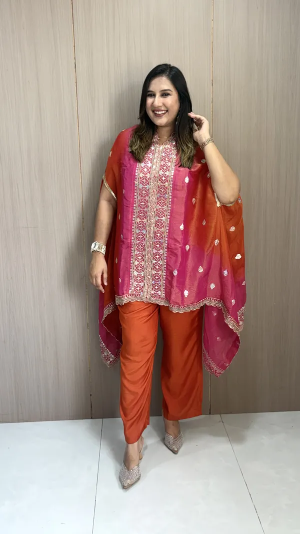 Tangerose_Shaded_Kaftan_Set