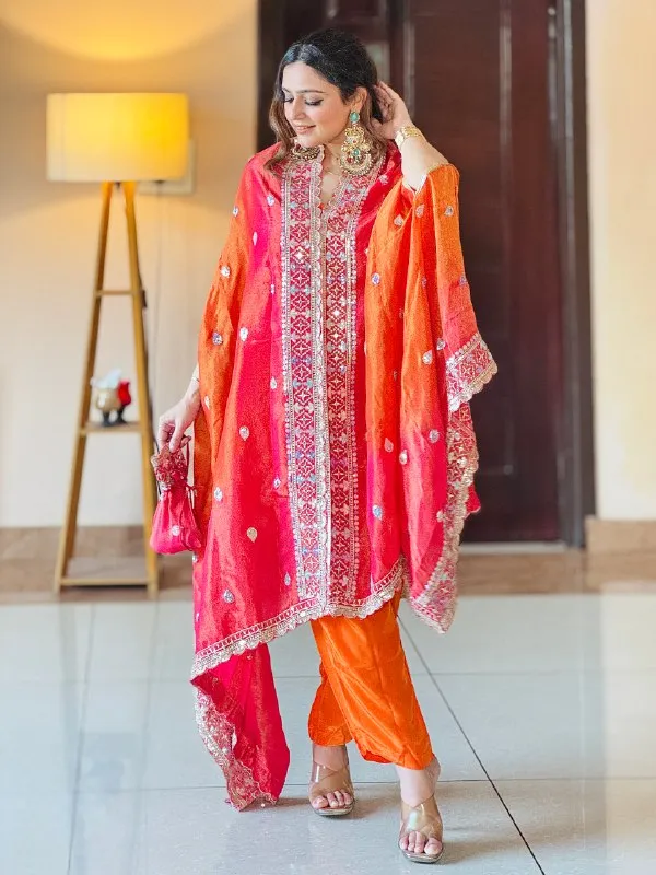 Tangerose_Shaded_Kaftan_Set