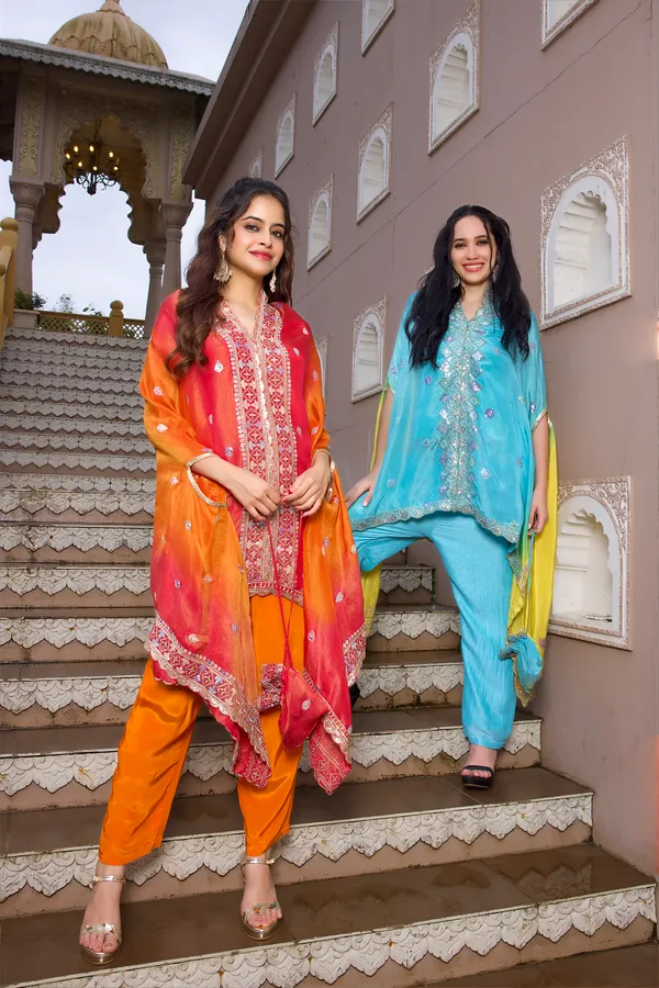 Tangerose_Shaded_Kaftan_Set