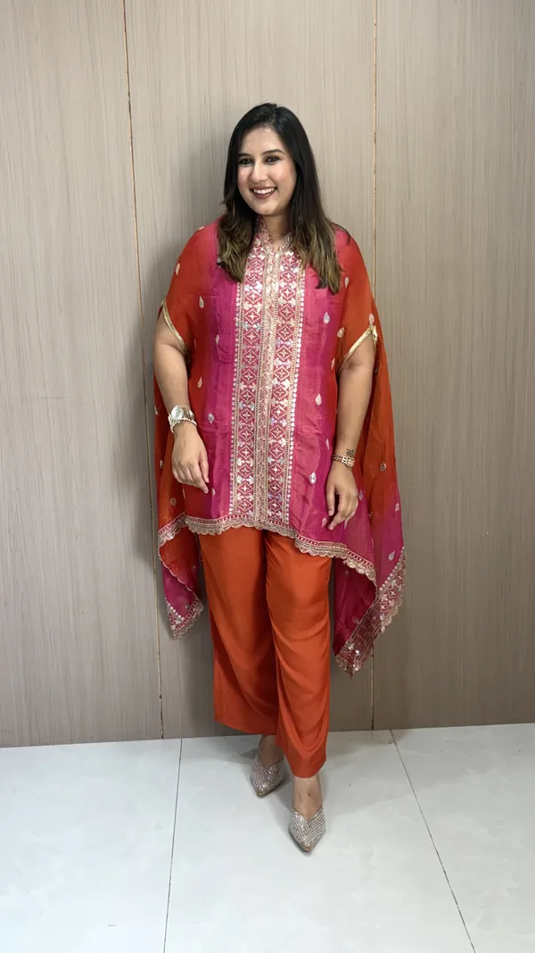 Tangerose_Shaded_Kaftan_Set