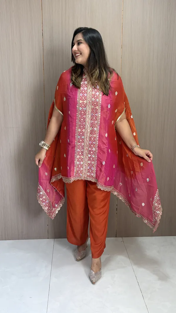 Tangerose_Shaded_Kaftan_Set