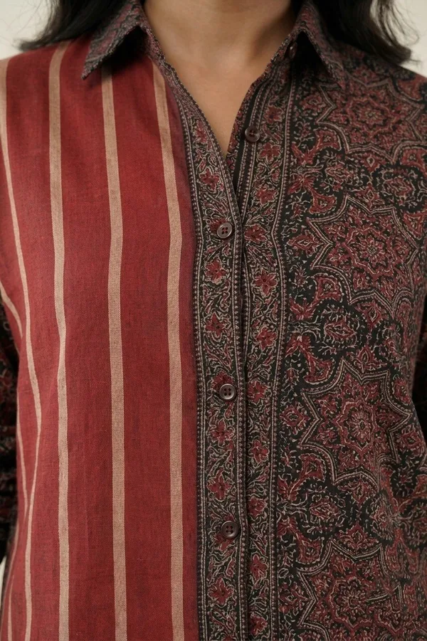 Boho_Ajrakh_Stripe_&_Print_Shirt