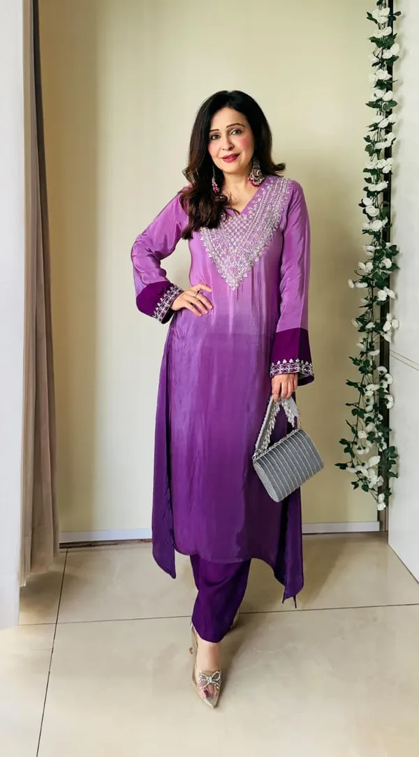 Gulnaar_Plum_Ombre_Kurta_Set