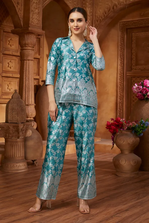 Ice_Blue_Blazer_Set