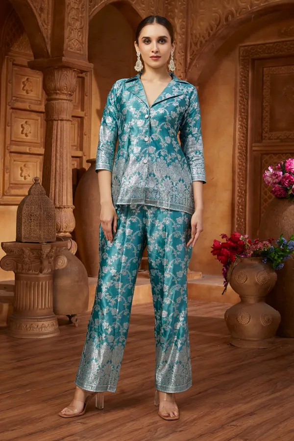 Ice_Blue_Blazer_Set
