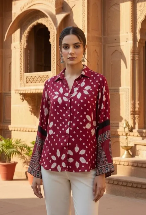 Maroon_Heritage_Ikat_Shirt