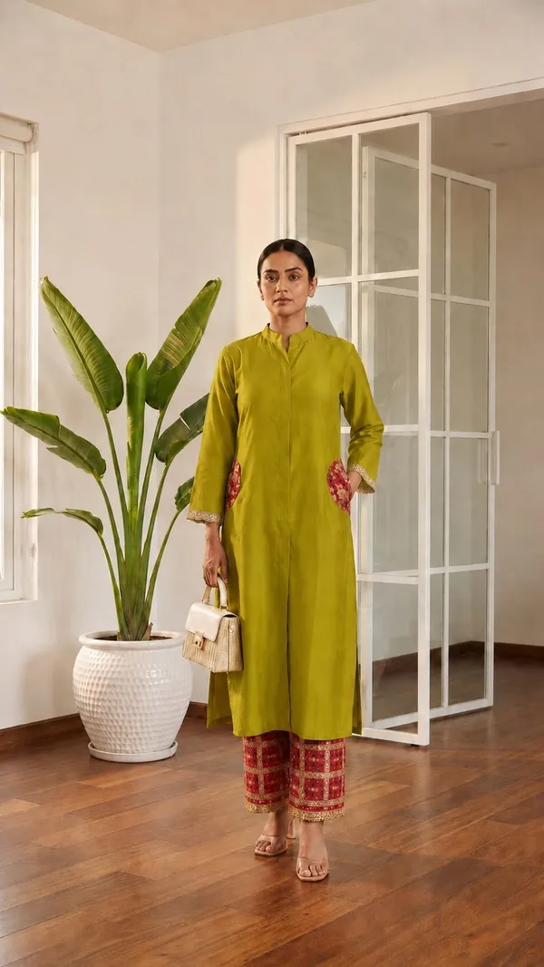 Olive_Royale_Chanderi_Kurta_Set