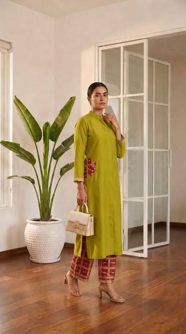 Olive_Royale_Chanderi_Kurta_Set