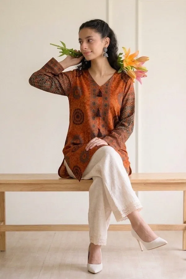 Rust_Mandala_Charm_Kurta