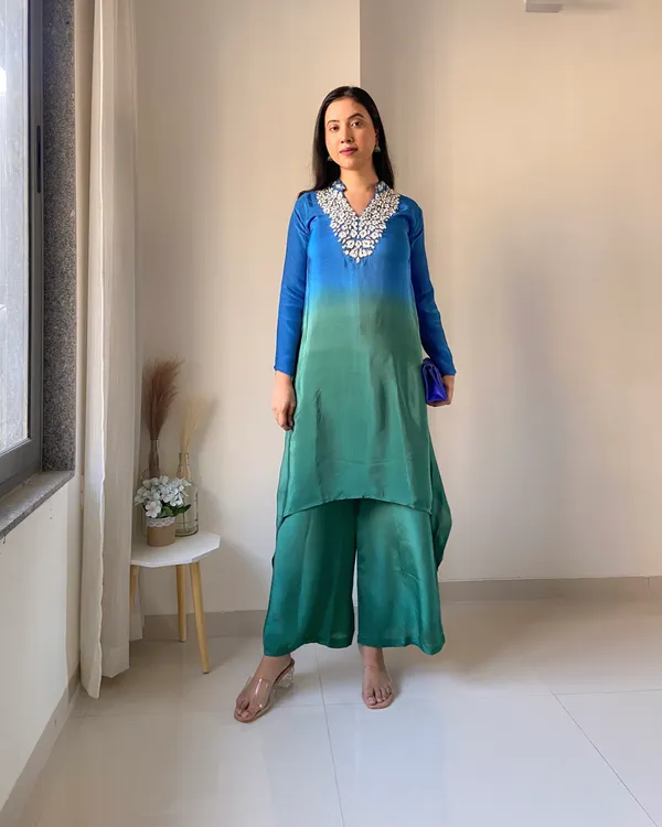 Ombre_Calm_kurta_set
