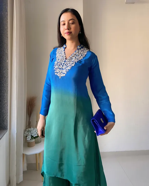 Ombre_Calm_kurta_set