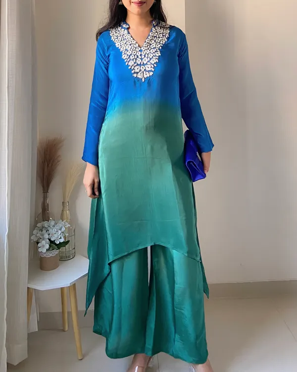 Ombre_Calm_kurta_set