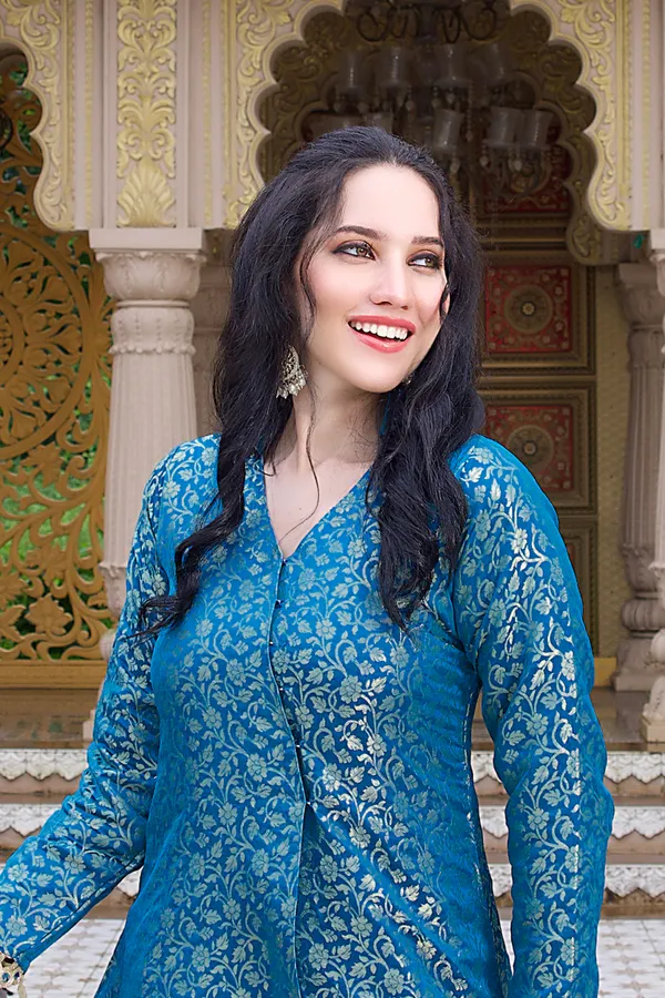 Turquoise_Brocade_Ethnic_Set
