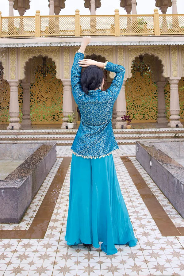 Turquoise_Brocade_Ethnic_Set