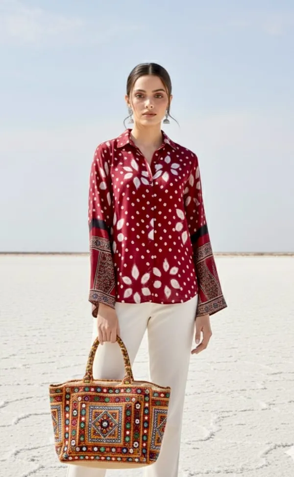 Maroon_Heritage_Ikat_Shirt