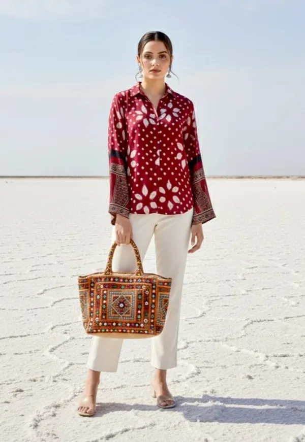 Maroon_Heritage_Ikat_Shirt