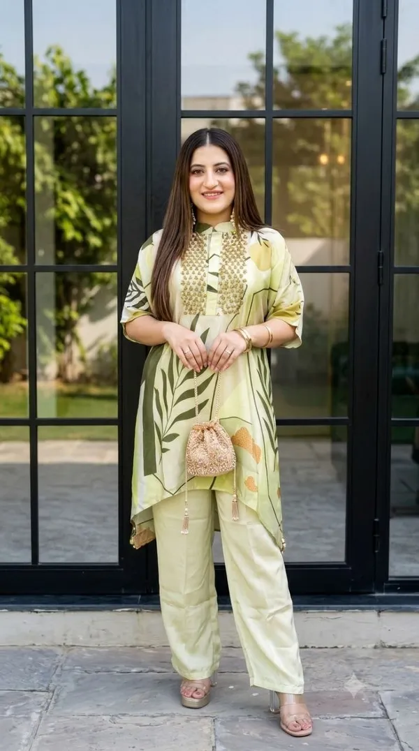 Leafy Glow Kurta Set.