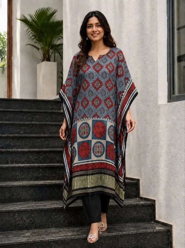 Vivid_Heritage_Ajrakh_Kaftan
