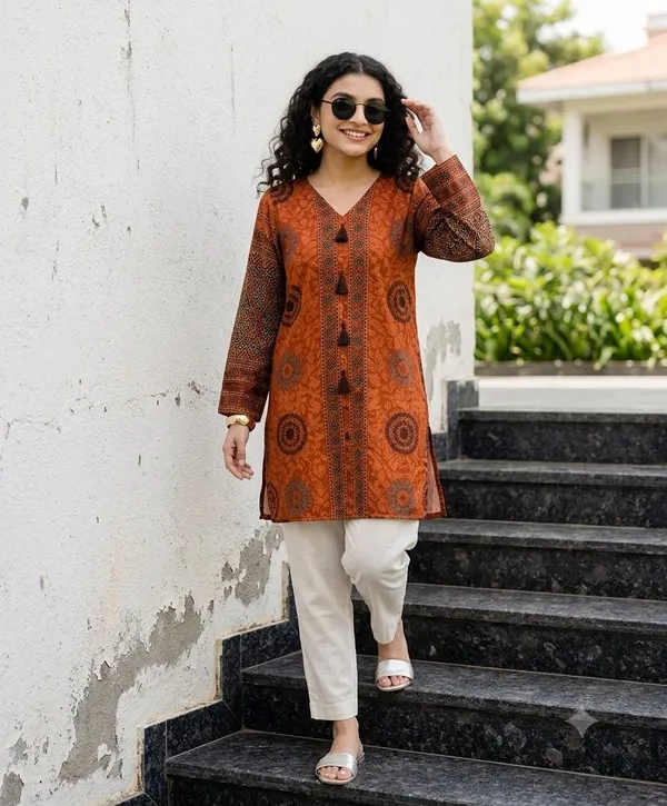 Rust_Mandala_Charm_Kurta