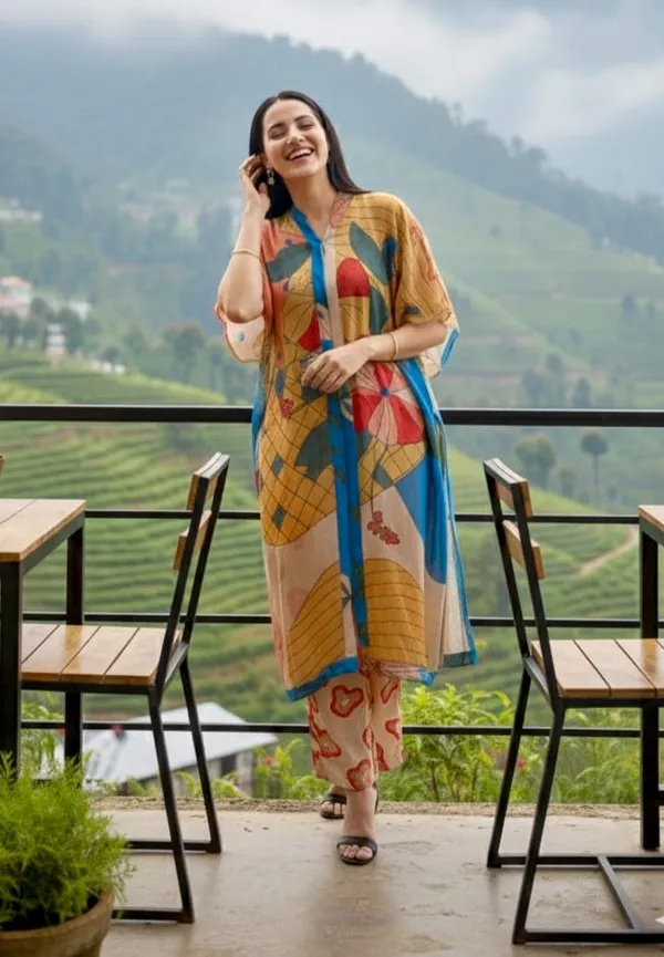 Abstract_Floral_Printed_Kaftan_Set