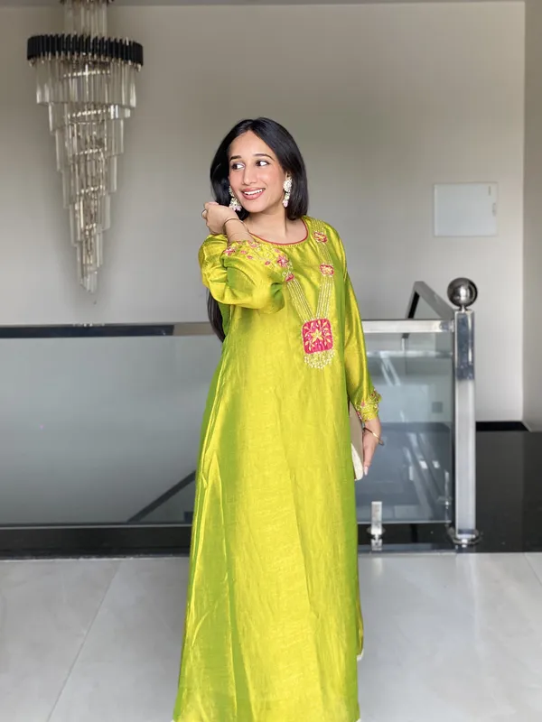Pistachio_Phool_Kurta_Set