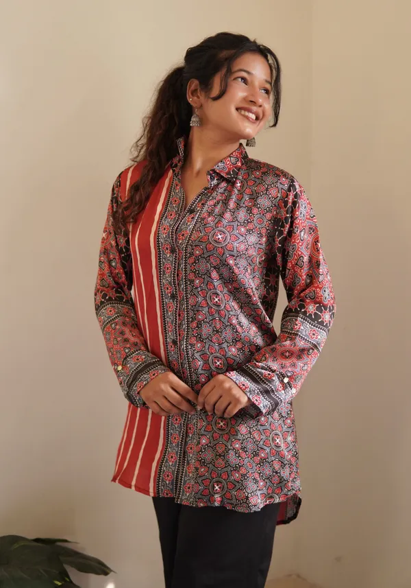 Boho_Ajrakh_Stripe_&_Print_Shirt