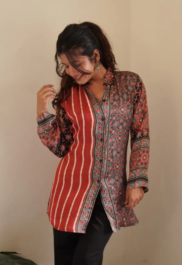 Boho_Ajrakh_Stripe_&_Print_Shirt