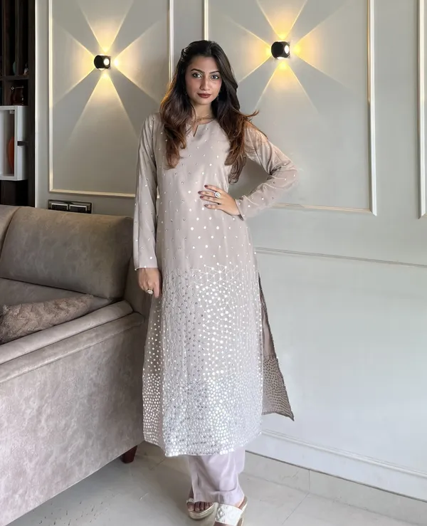 Mauve-Grey_Georgette_Kurti_Set"
